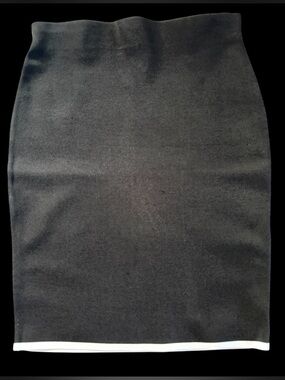 Express Black Pencil Skirt with White Trim